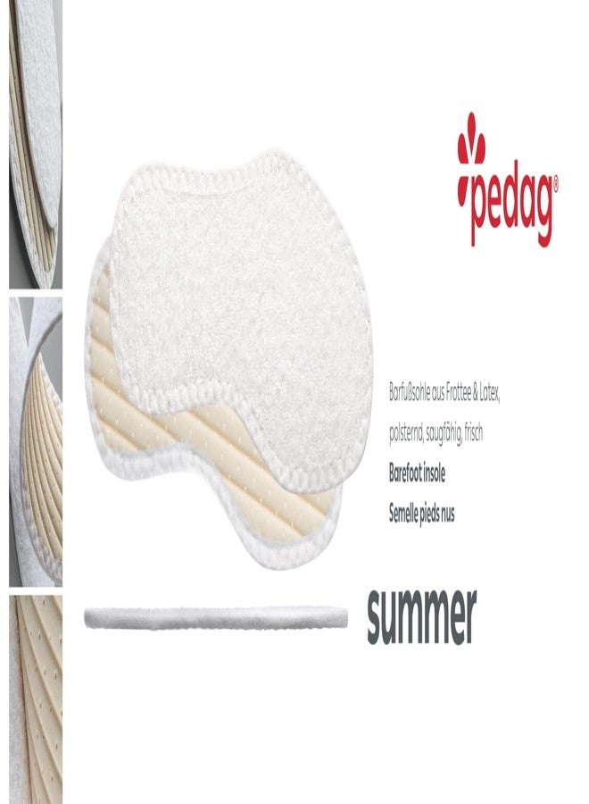 Pedag Summer, Pure Terry Cotton Insoles, Handmade in Germany, Absorbs Sweat & Controls Odor, Ideal for Wear Without Socks, Washable, US Men 15/ EU 48, White, 1 Pair - Image 5